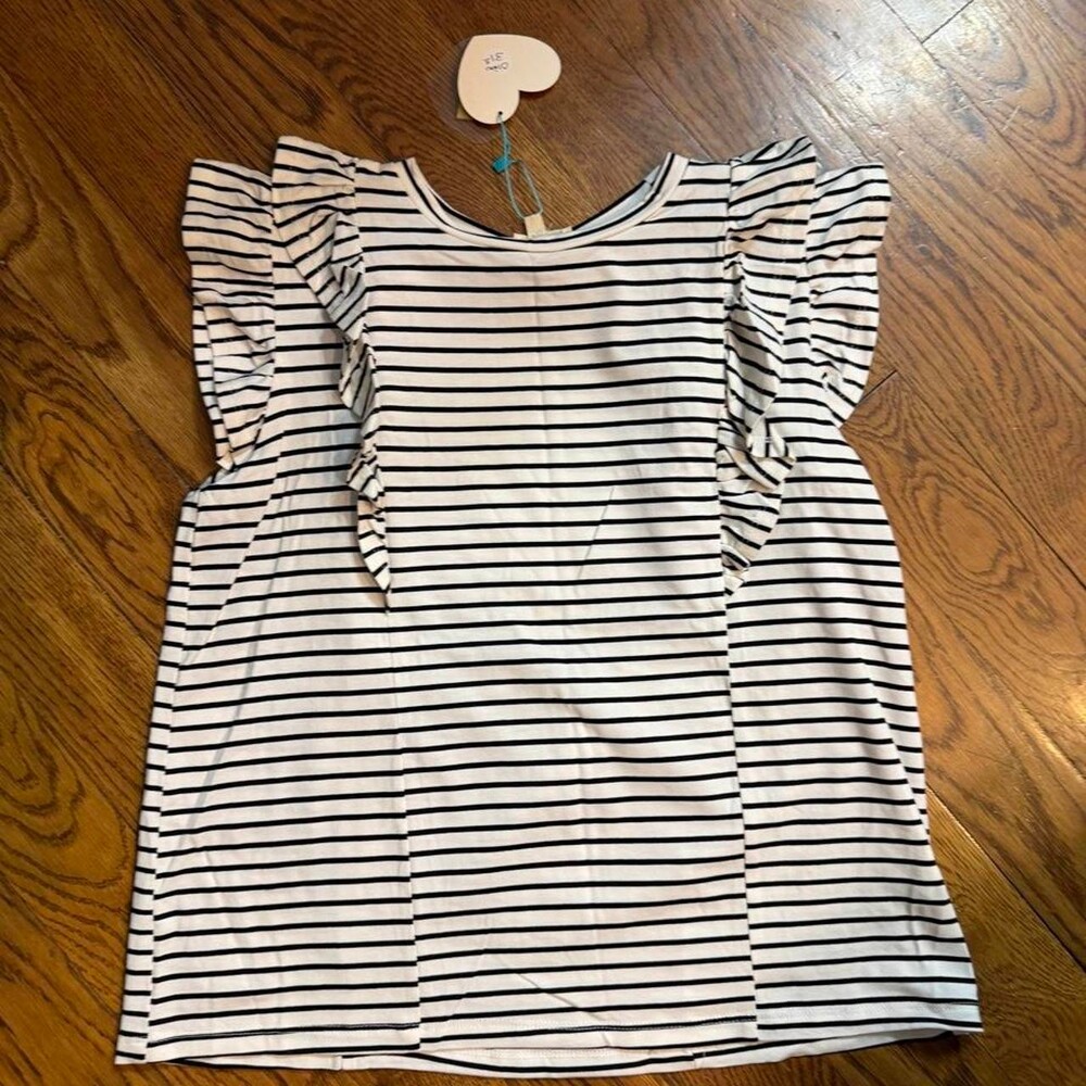 NWT Hayden Girls striped ruffle top Size XL #kidsfashion #striped